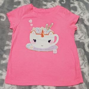 Girls Cat and Jack Unicorn Teacup Top